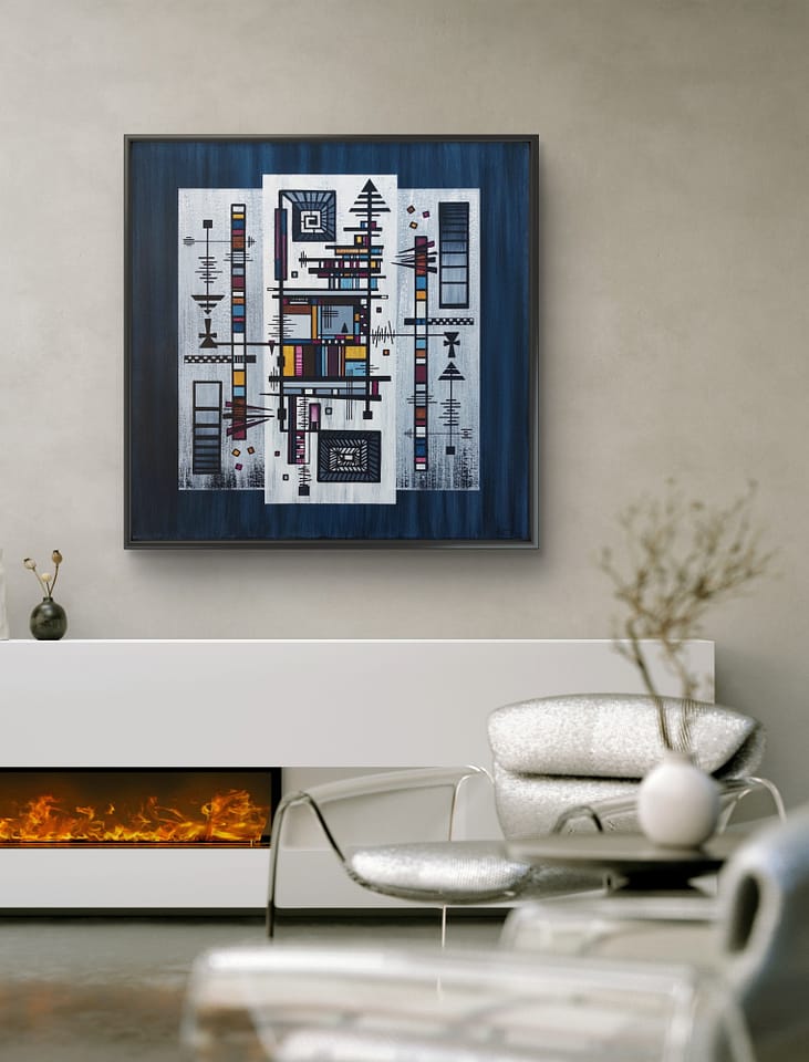 Navigator by Andrea Olafs, living room wall art mockup