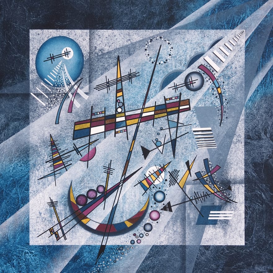 Kandinsky inspired contemporary geometric artwork for sale
